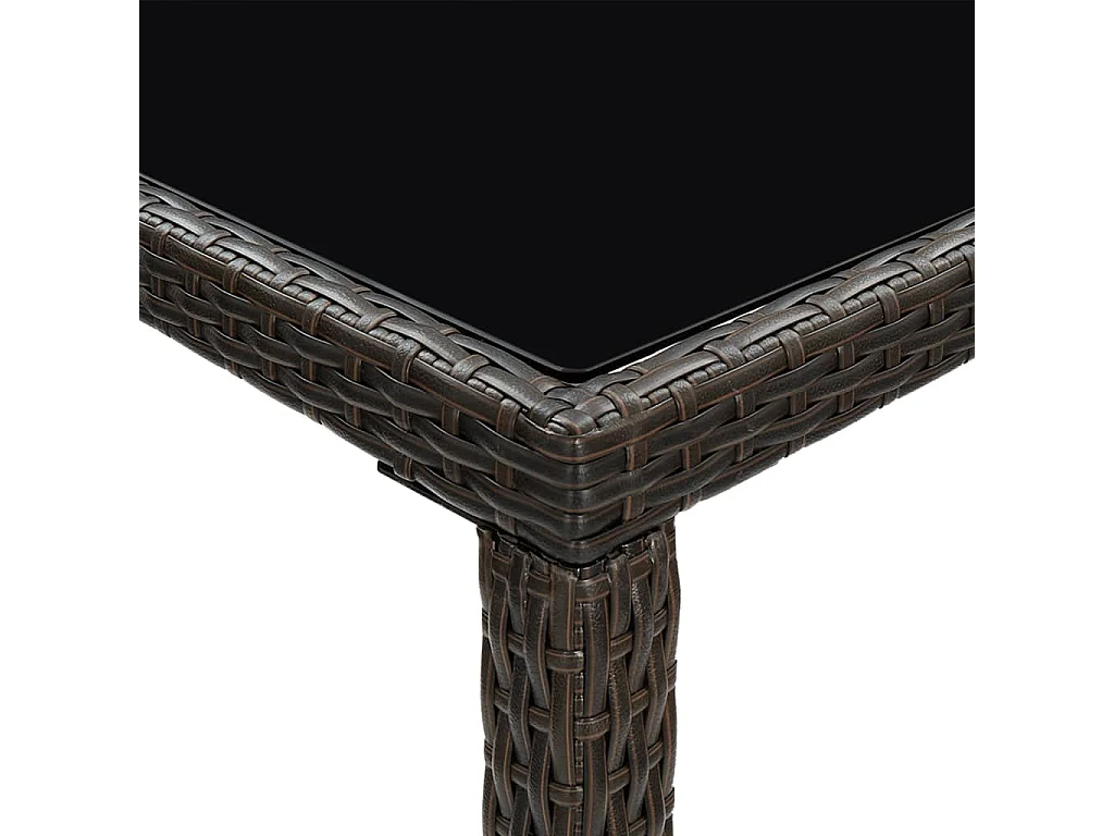 Ensemble de bar de jardin 5 pcs Résine tressée Marron 3