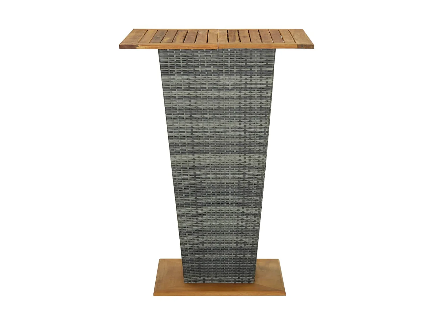 Ensemble de bar de jardin 5 pcs et coussins Résine tressée Gris 13