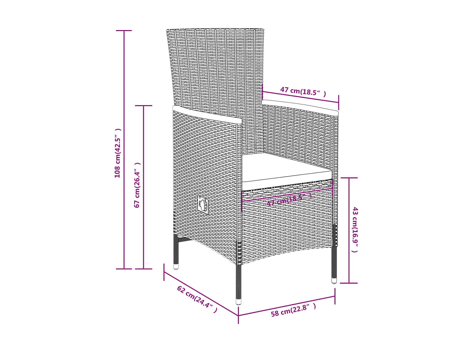 Ensemble de salle à manger de jardin avec coussins 5 pcs Gris 2