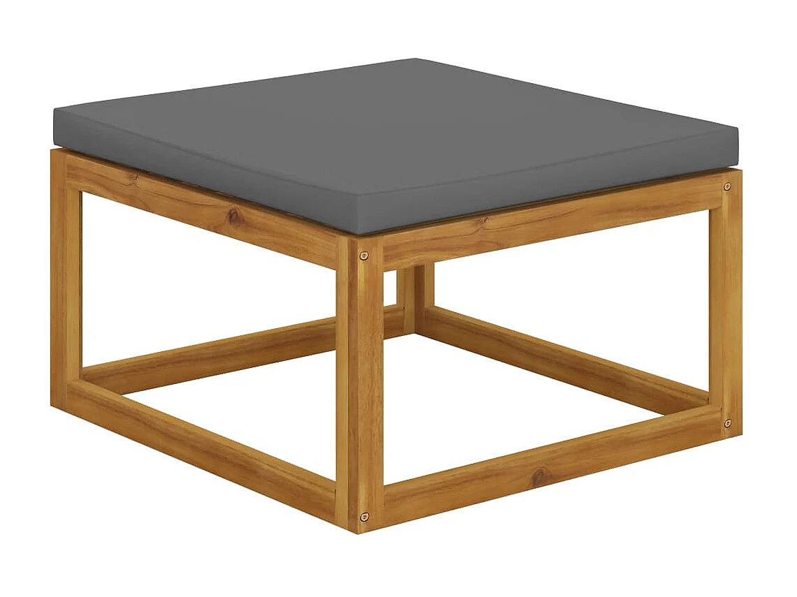 Salon de jardin 4 pcs avec coussin Bois d'acacia solide 2