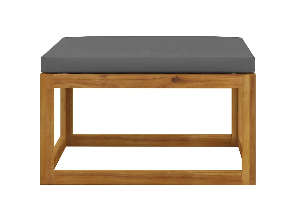 Salon de jardin 4 pcs avec coussin Bois d'acacia solide 2