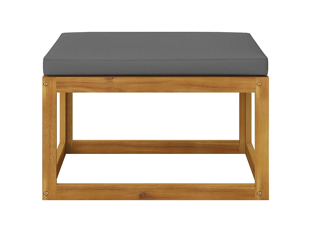 Salon de jardin 4 pcs avec coussin Bois d'acacia solide 2