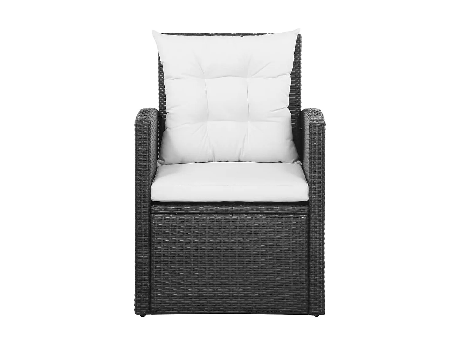 Salon de jardin 5 pcs avec coussins Résine tressée Noir 24