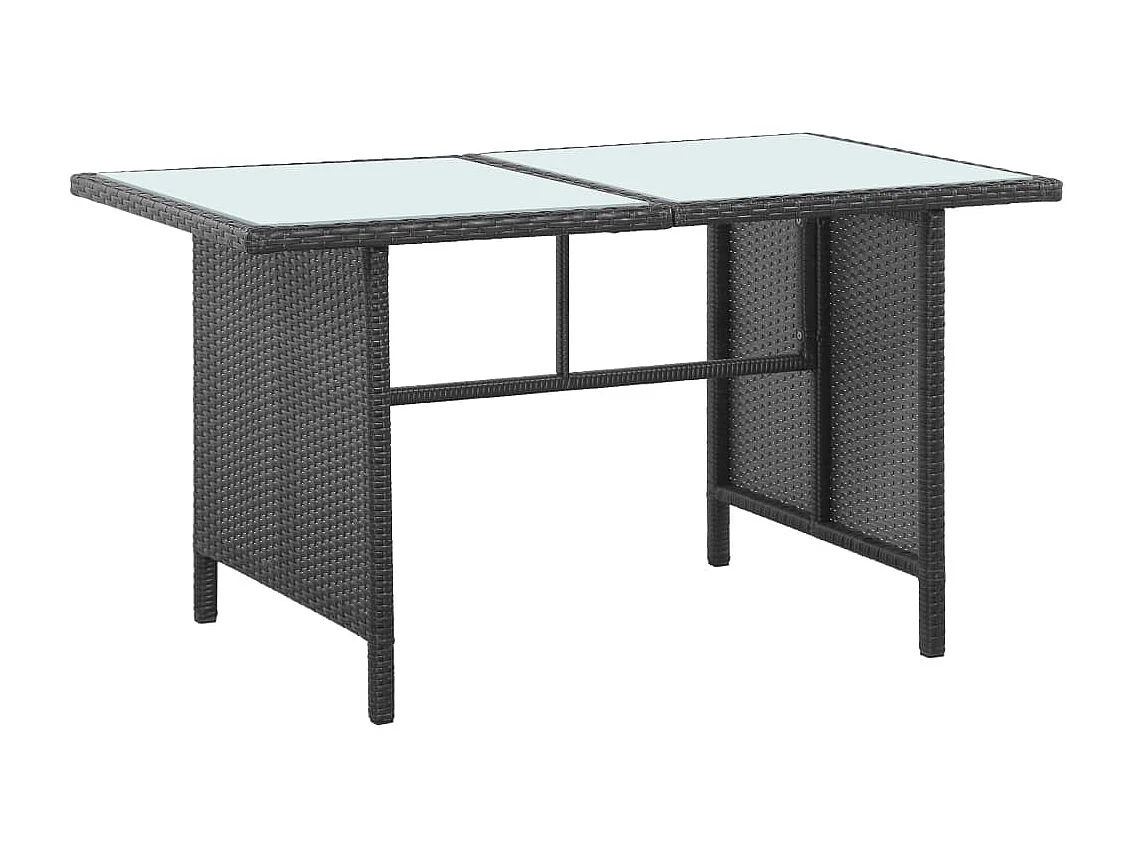 Salon de jardin 5 pcs avec coussins Résine tressée Noir 24