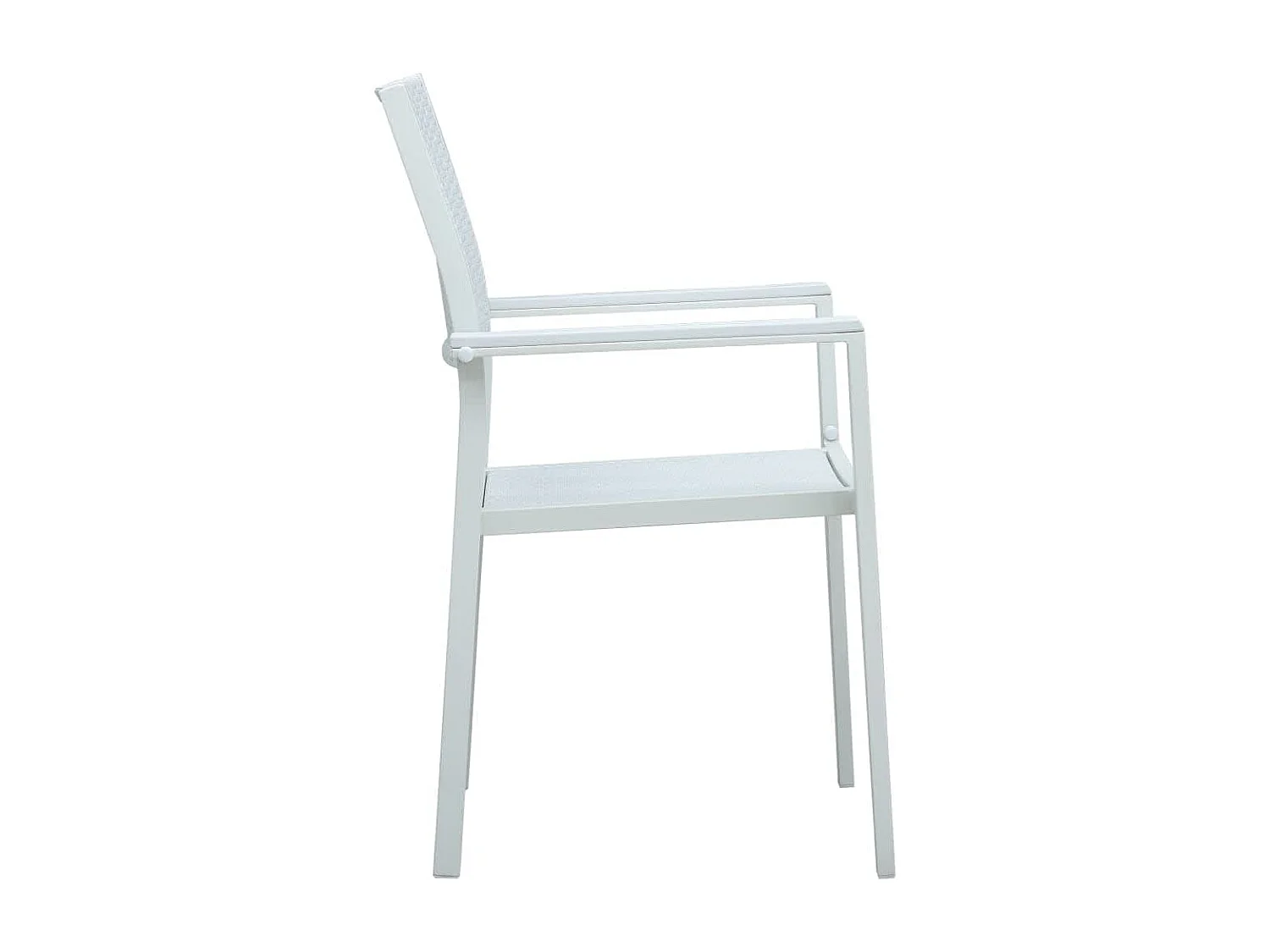 Ensemble de salle à manger de jardin 5 pcs Blanc 6