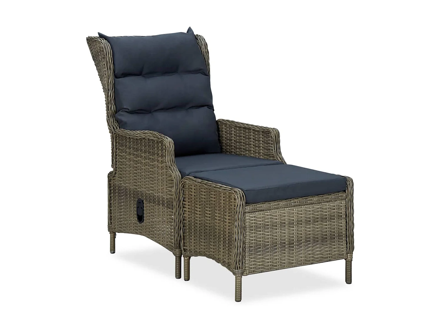 Salon de jardin 3 pcs avec coussins Résine tressée Marron 7