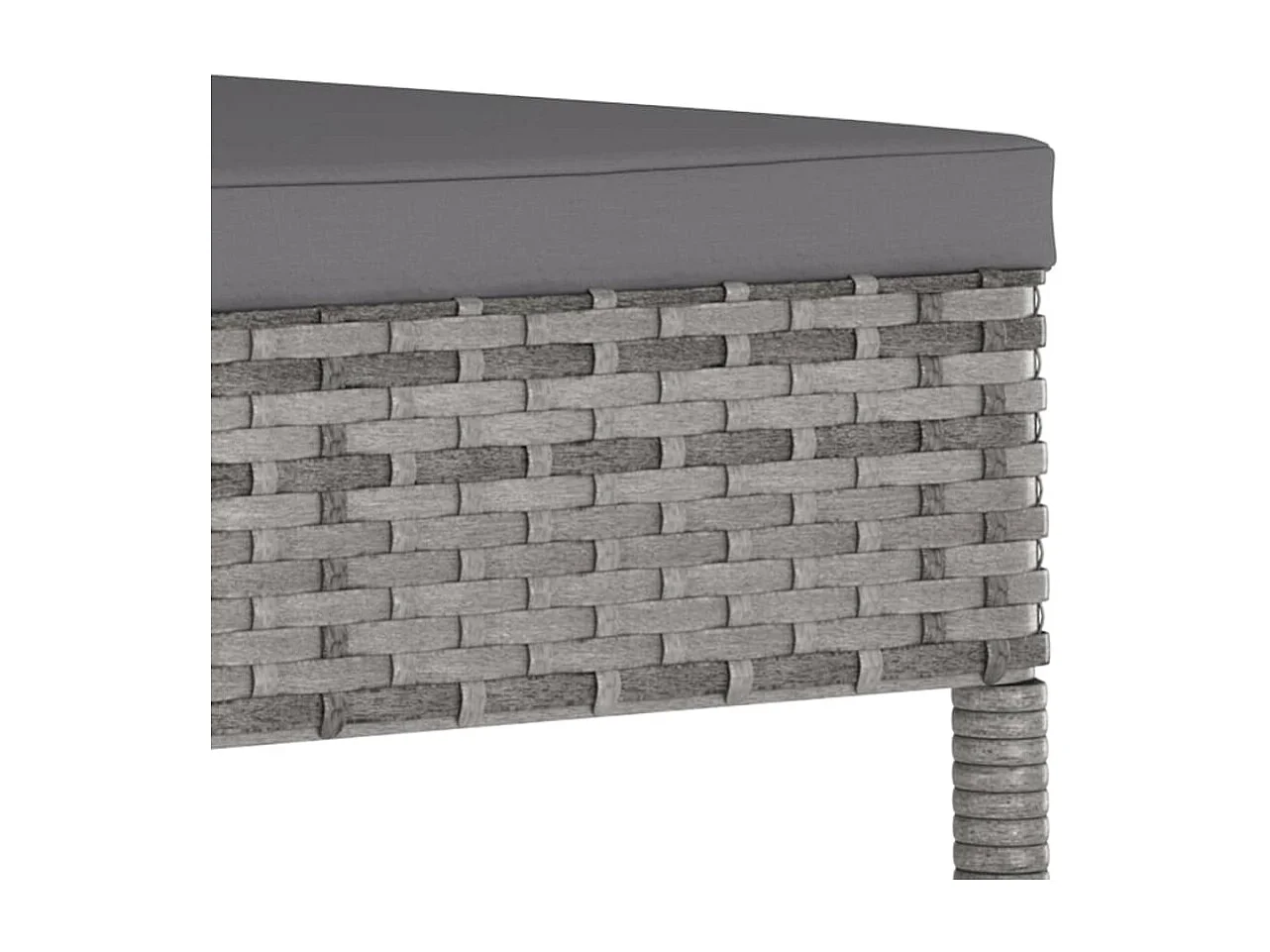 Ensemble de salle à manger de jardin 5 pcs Résine tressée Gris