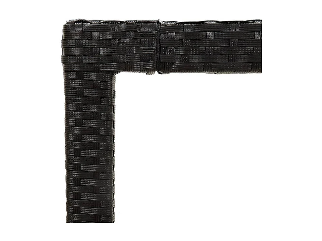 Salon d'extérieur 5 pcs avec coussins Résine tressée Noir 4