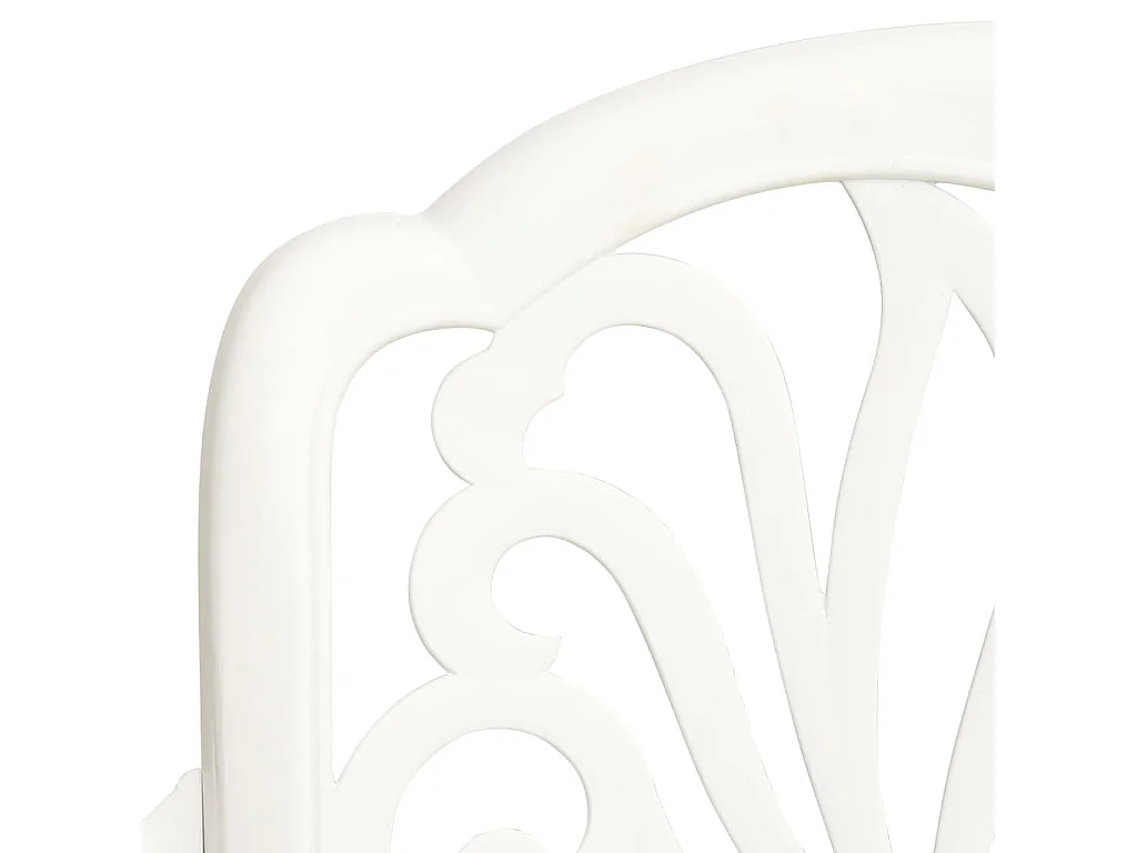 Ensemble de bistro 3 pcs Aluminium coulé Blanc 2