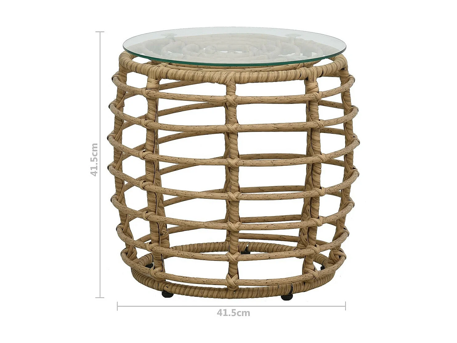 Ensemble de bistro 3 pcs Résine tressée Chêne 2