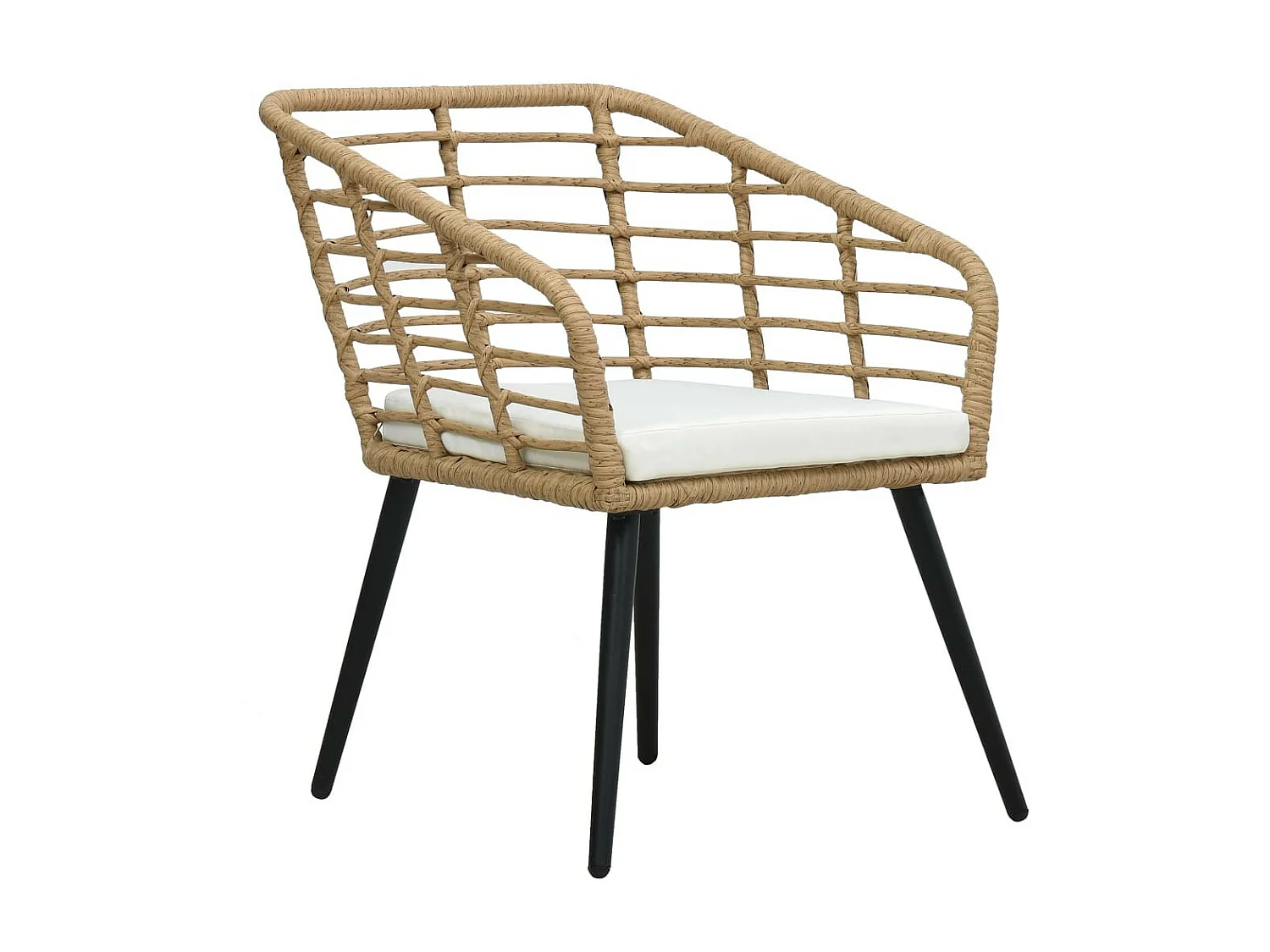 Ensemble de bistro 3 pcs Résine tressée Chêne 2