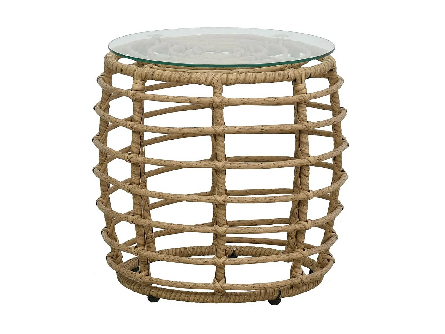 Ensemble de bistro 3 pcs Résine tressée Chêne 2