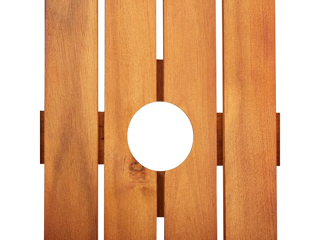 Mobilier à dîner de jardin 5 pcs avec coussins Acacia solide