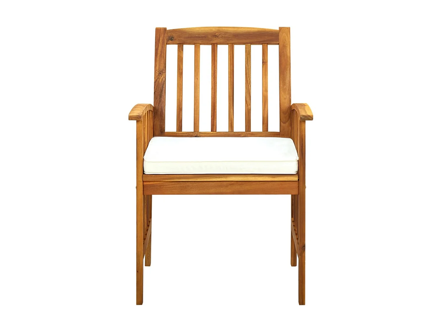 Mobilier à dîner de jardin 5 pcs avec coussins Acacia solide