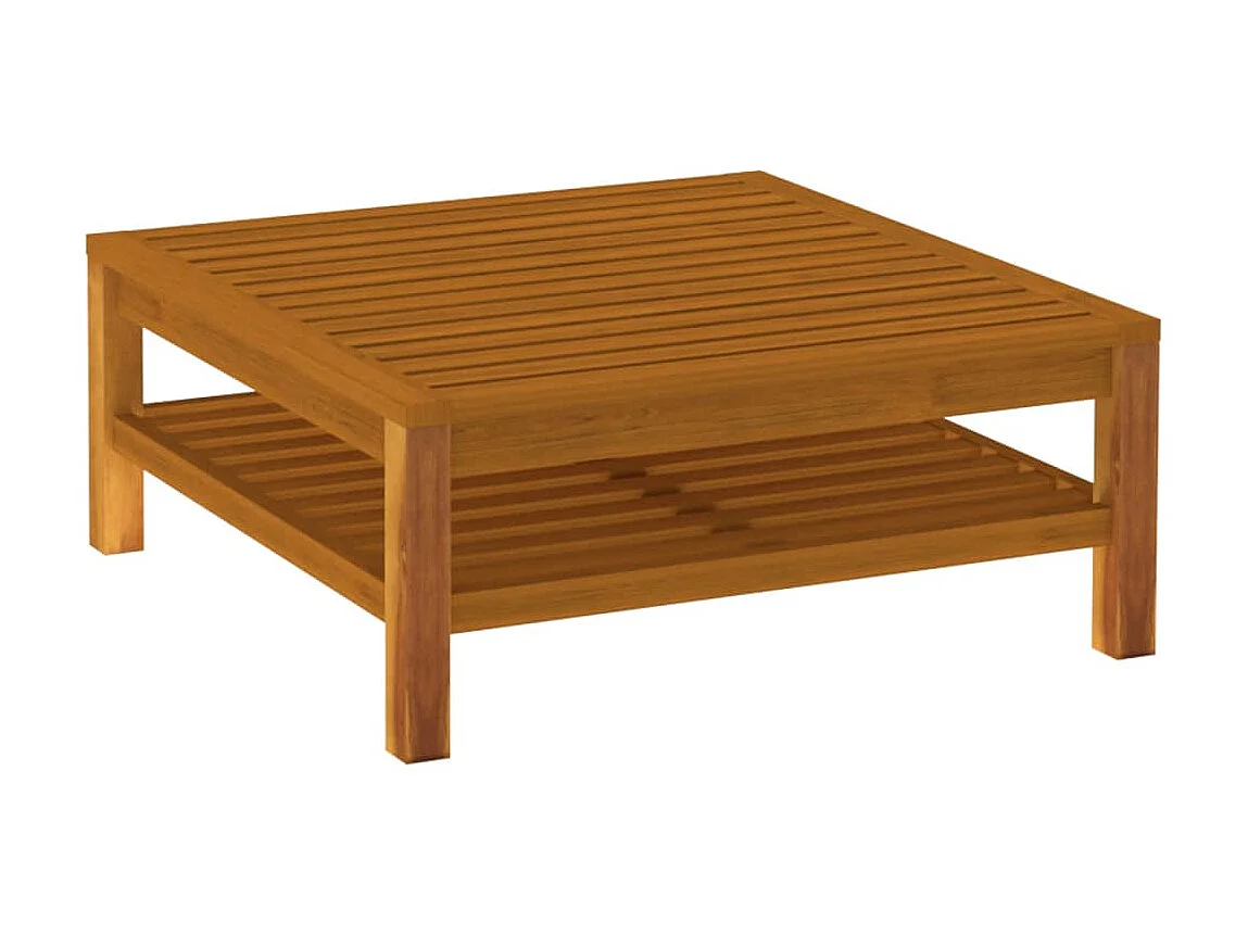 Salon de jardin 6 pcs avec coussin crème Bois d'acacia solide 4