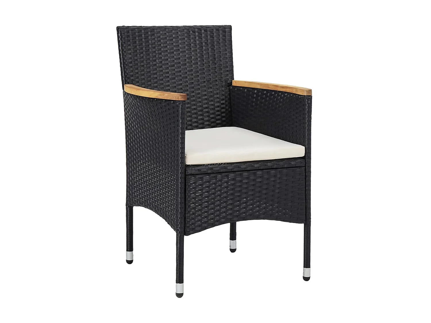 Ensemble de salle à manger de jardin 3 pcs Noir 63