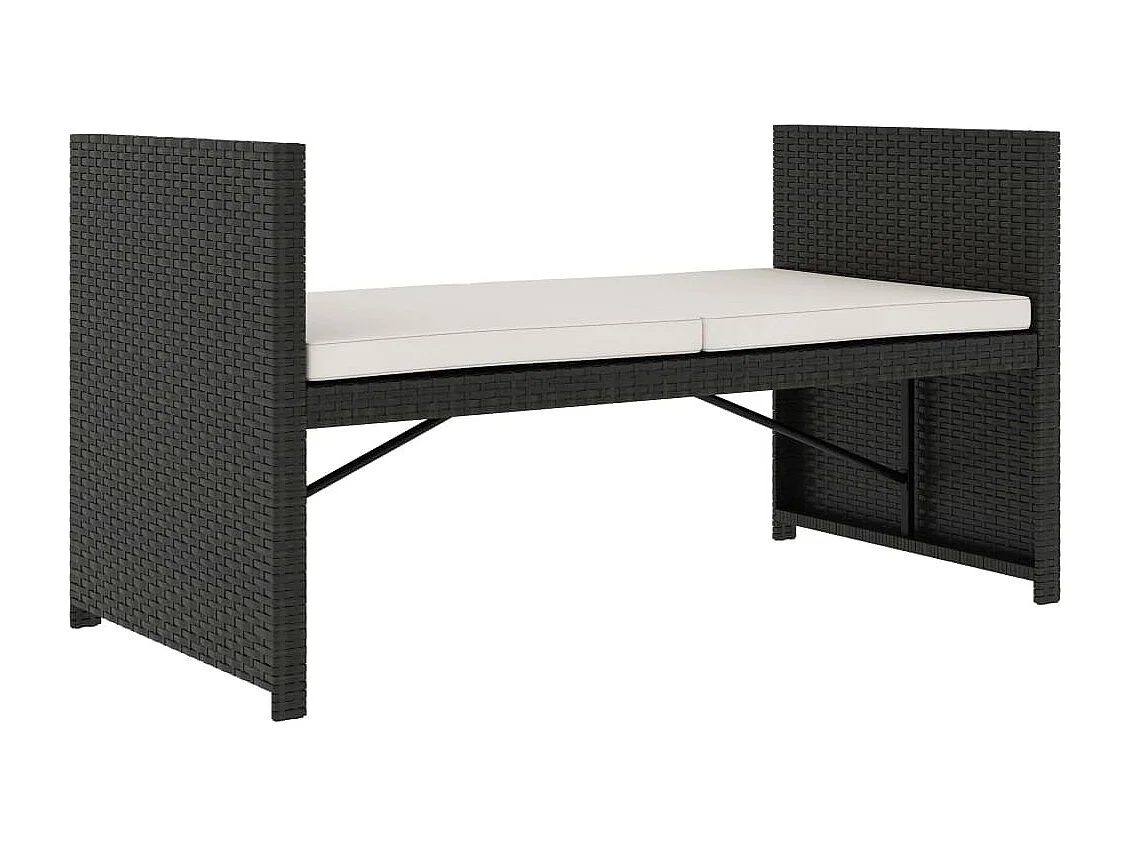 Salon de jardin 5 pcs avec coussins Résine tressée Noir 34