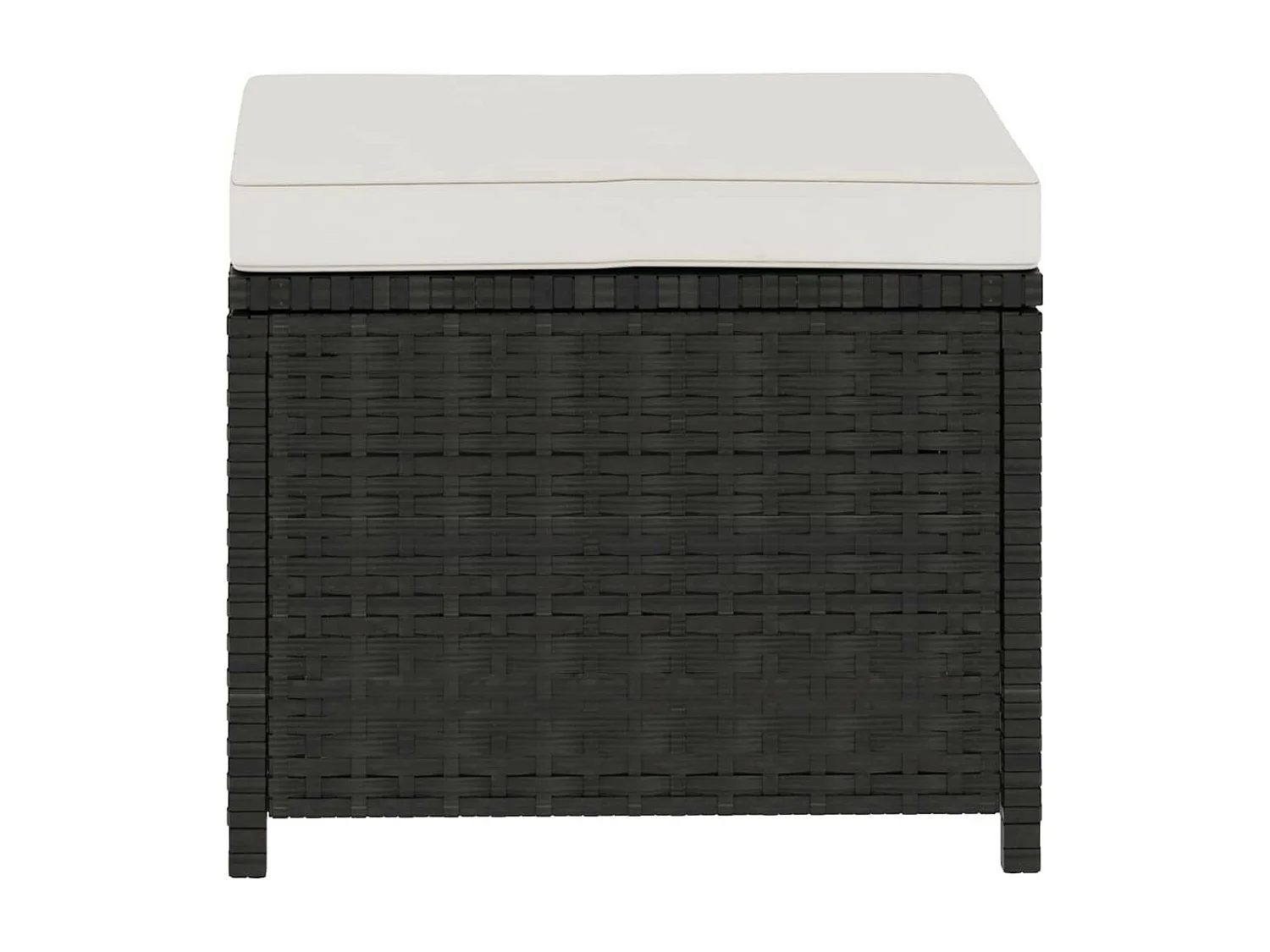 Salon de jardin 5 pcs avec coussins Résine tressée Noir 34