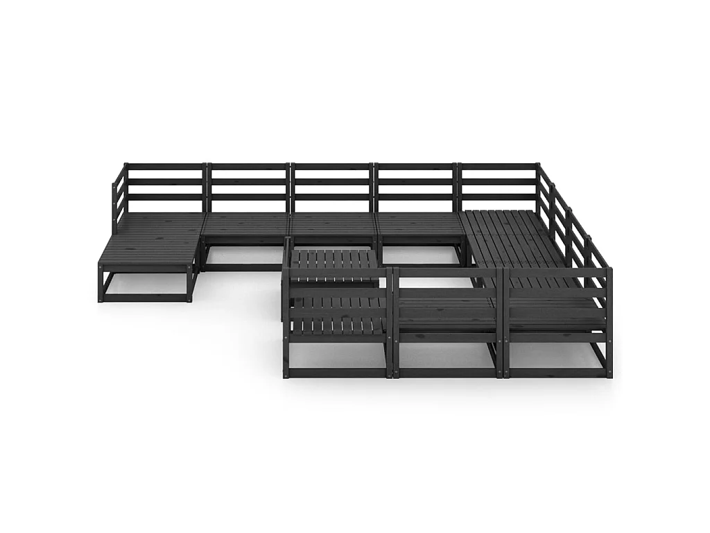 Salon de jardin 12 pcs Bois de pin massif 32