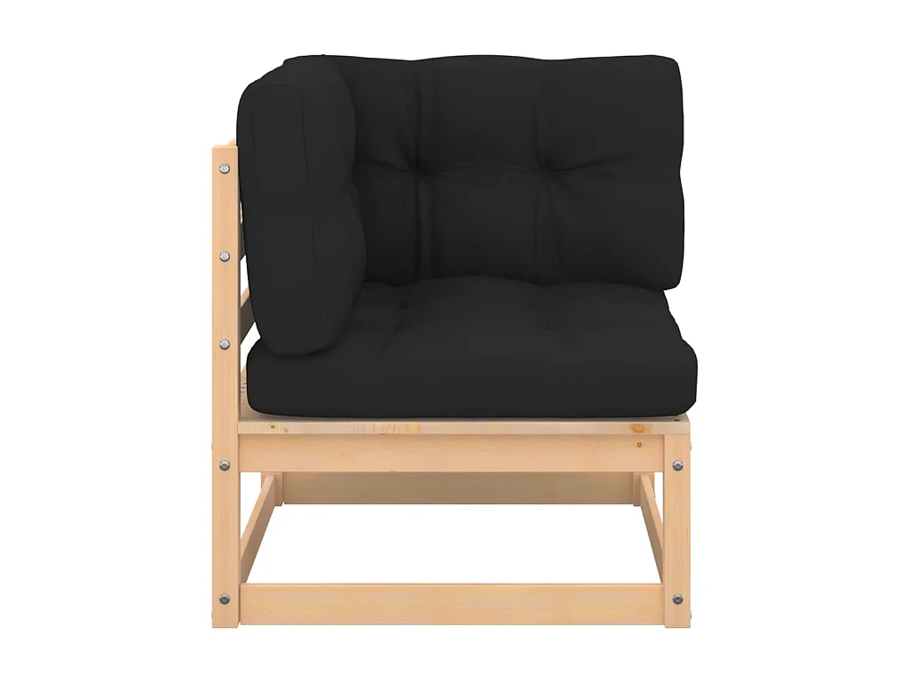 Salon de jardin 4 pcs avec coussins Bois de pin solide 10