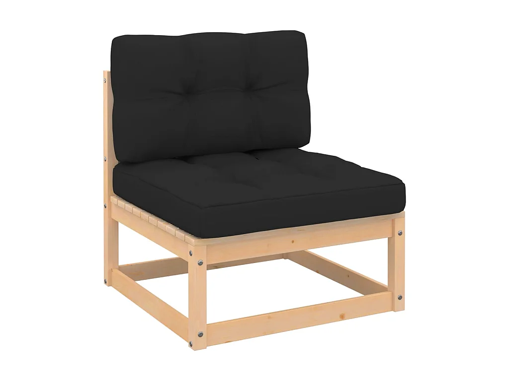 Salon de jardin 4 pcs avec coussins Bois de pin solide 10