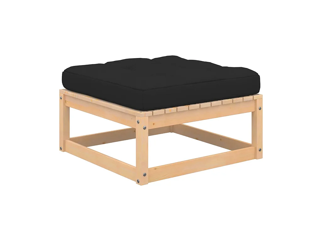 Salon de jardin 4 pcs avec coussins Bois de pin solide 10