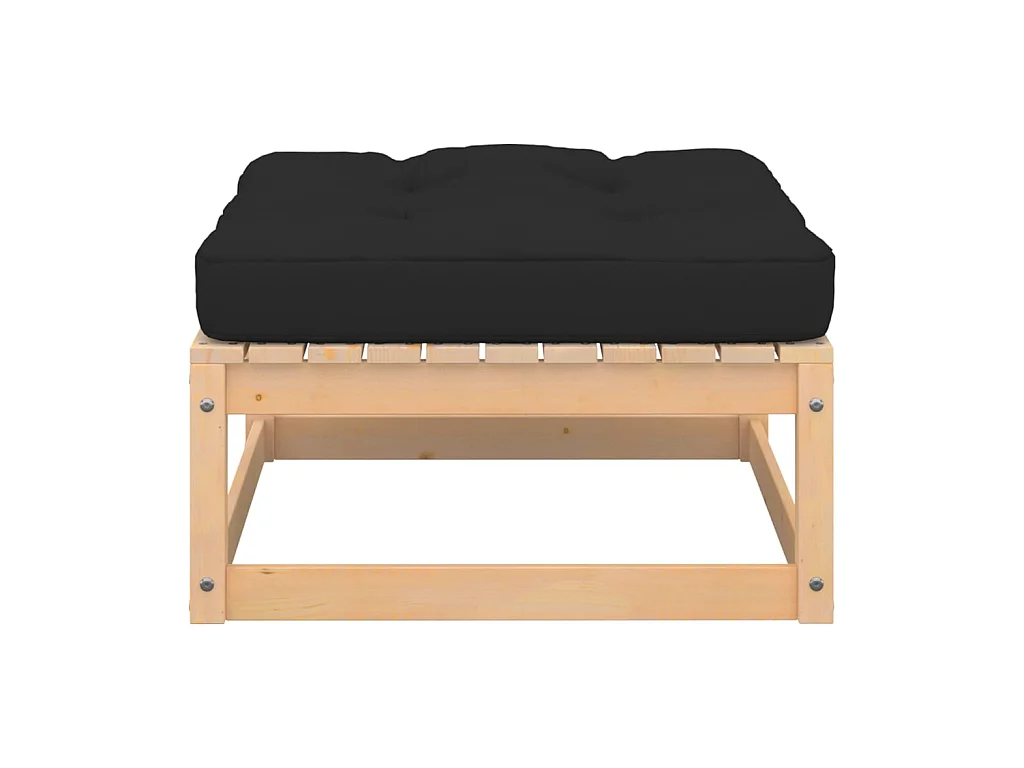 Salon de jardin 4 pcs avec coussins Bois de pin solide 10