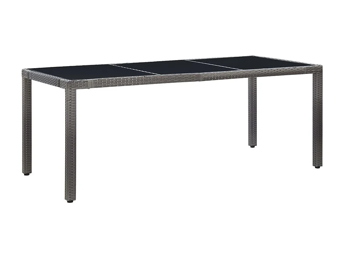 Mobilier à dîner d'extérieur 9 pcs Résine tressée Gris 2