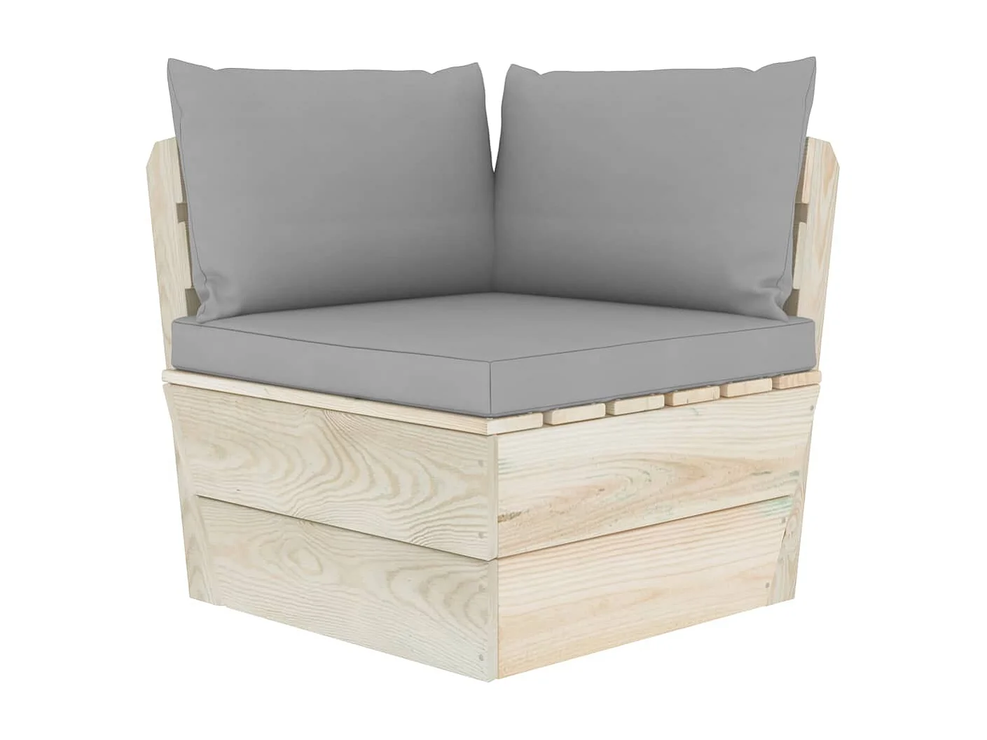 Canapé palette à 2 places de jardin avec coussins Bois d'épicéa 4