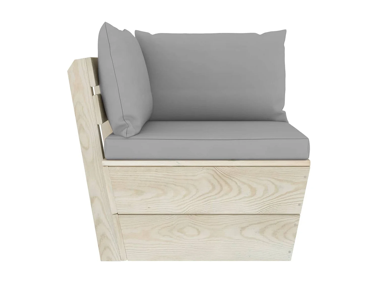 Canapé palette à 2 places de jardin avec coussins Bois d'épicéa 4