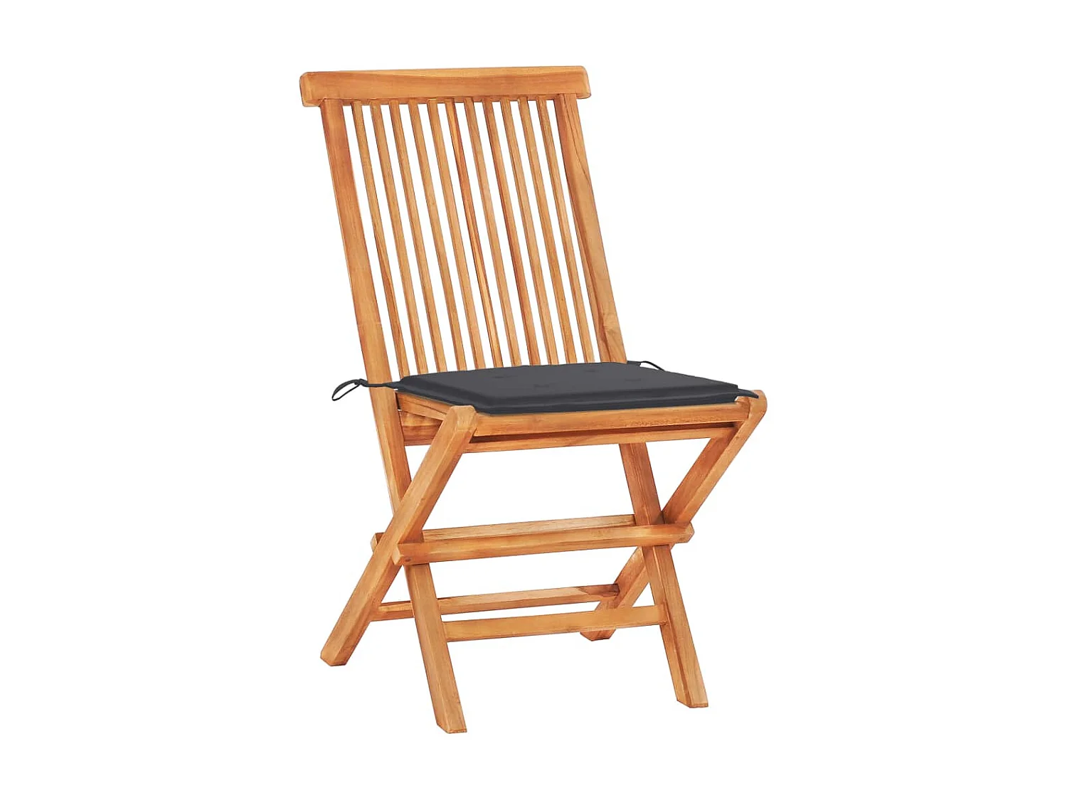 Ensemble de bistro 3 pcs avec coussins anthracite Bois de teck