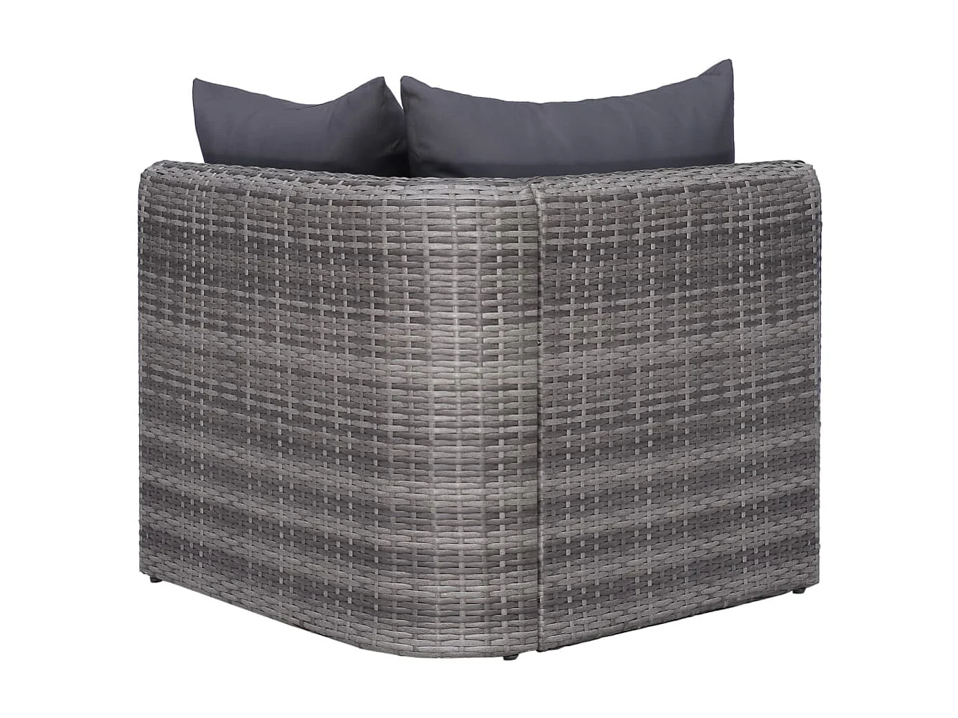 Salon de jardin 8 pcs avec coussins Résine tressée Gris 37