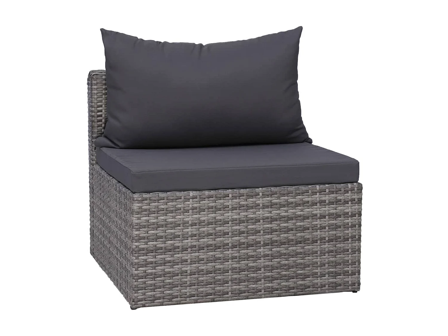 Salon de jardin 8 pcs avec coussins Résine tressée Gris 37