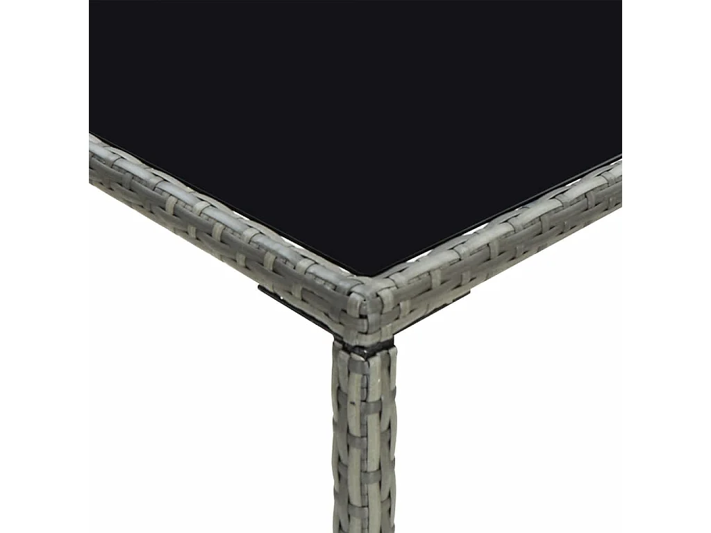 Ensemble de bar de jardin 5 pcs Résine tressée Gris 3