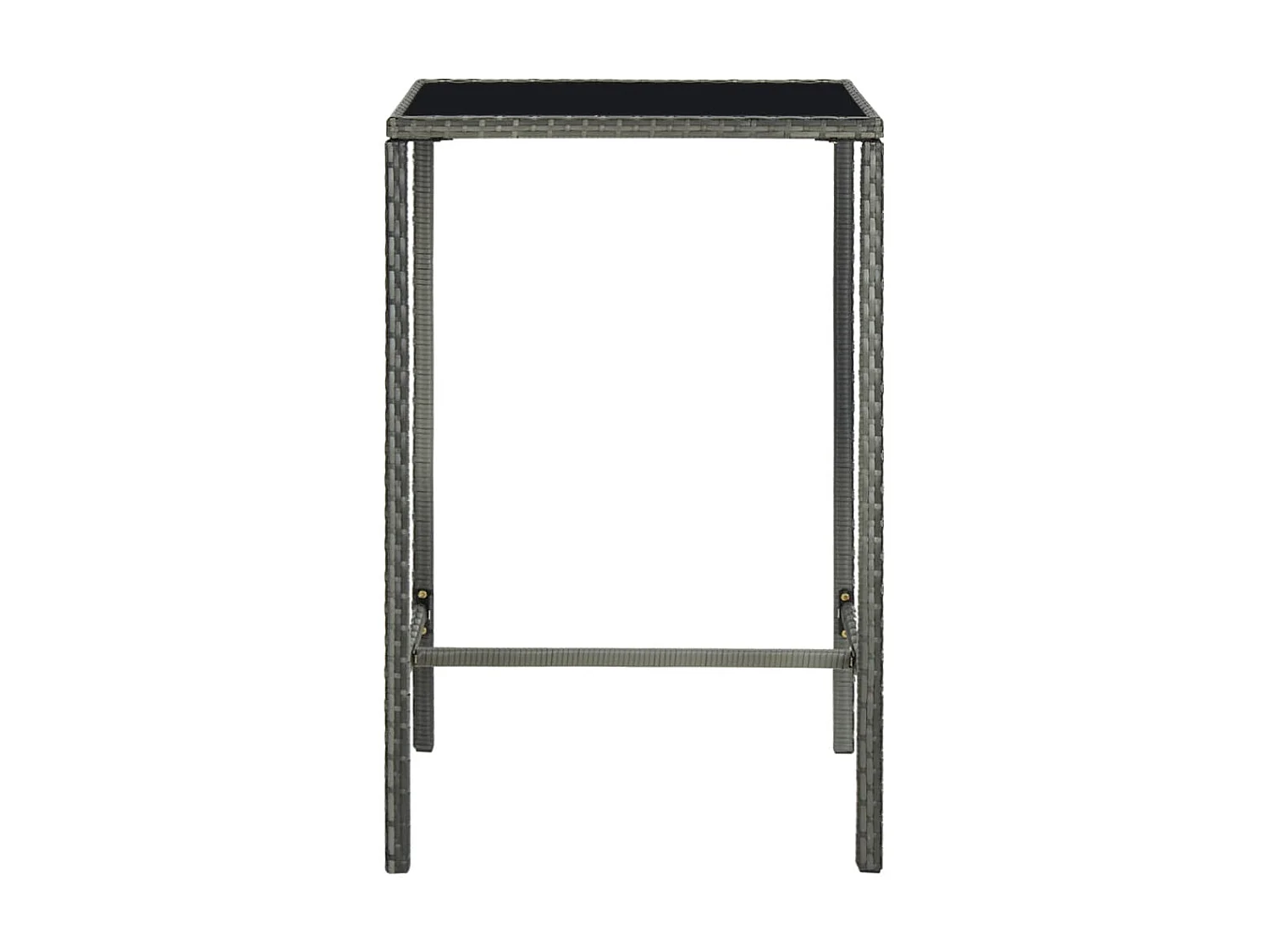 Ensemble de bar de jardin 5 pcs Résine tressée Gris 3