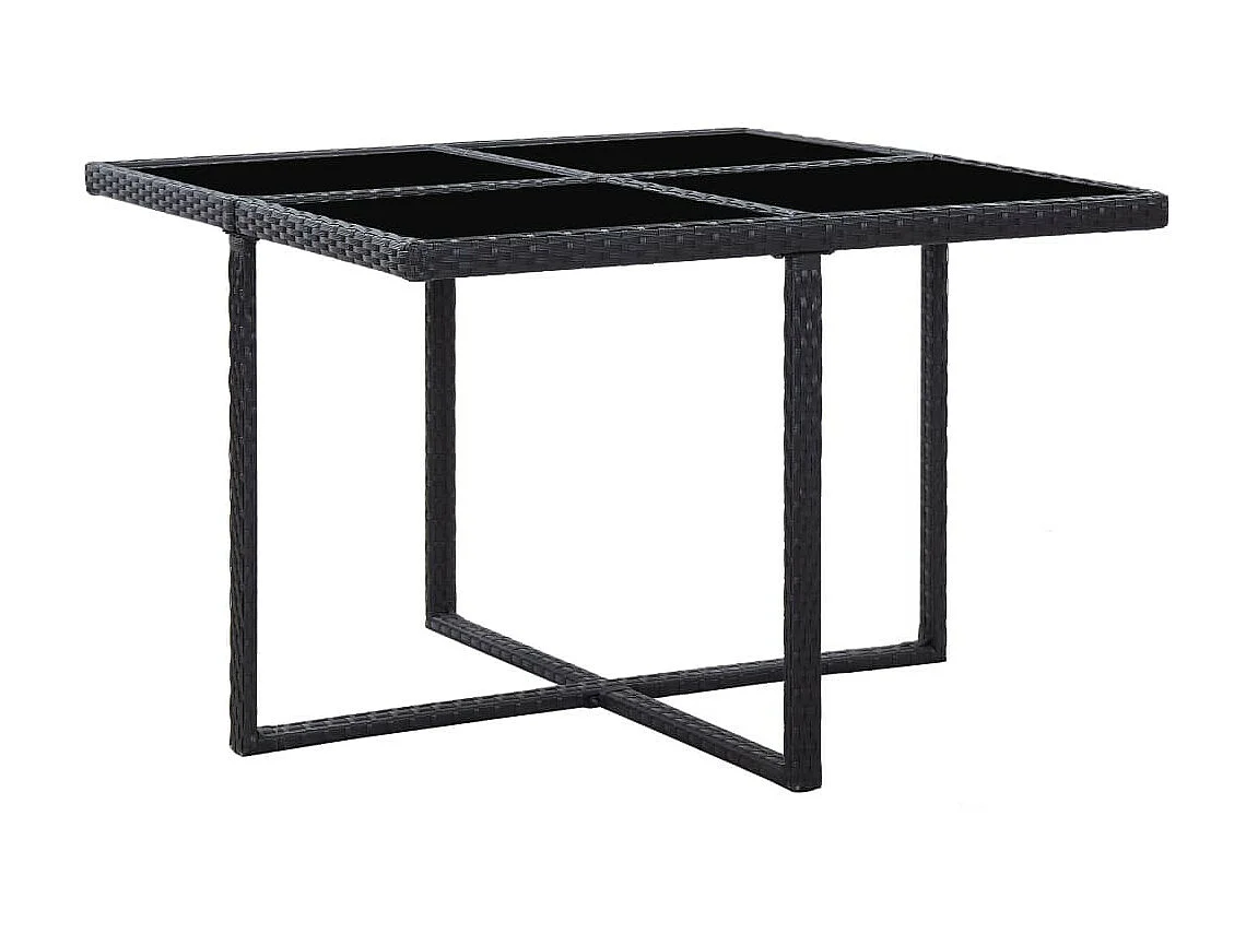 Salon de jardin 5 pcs avec coussins Résine tressée Noir 36