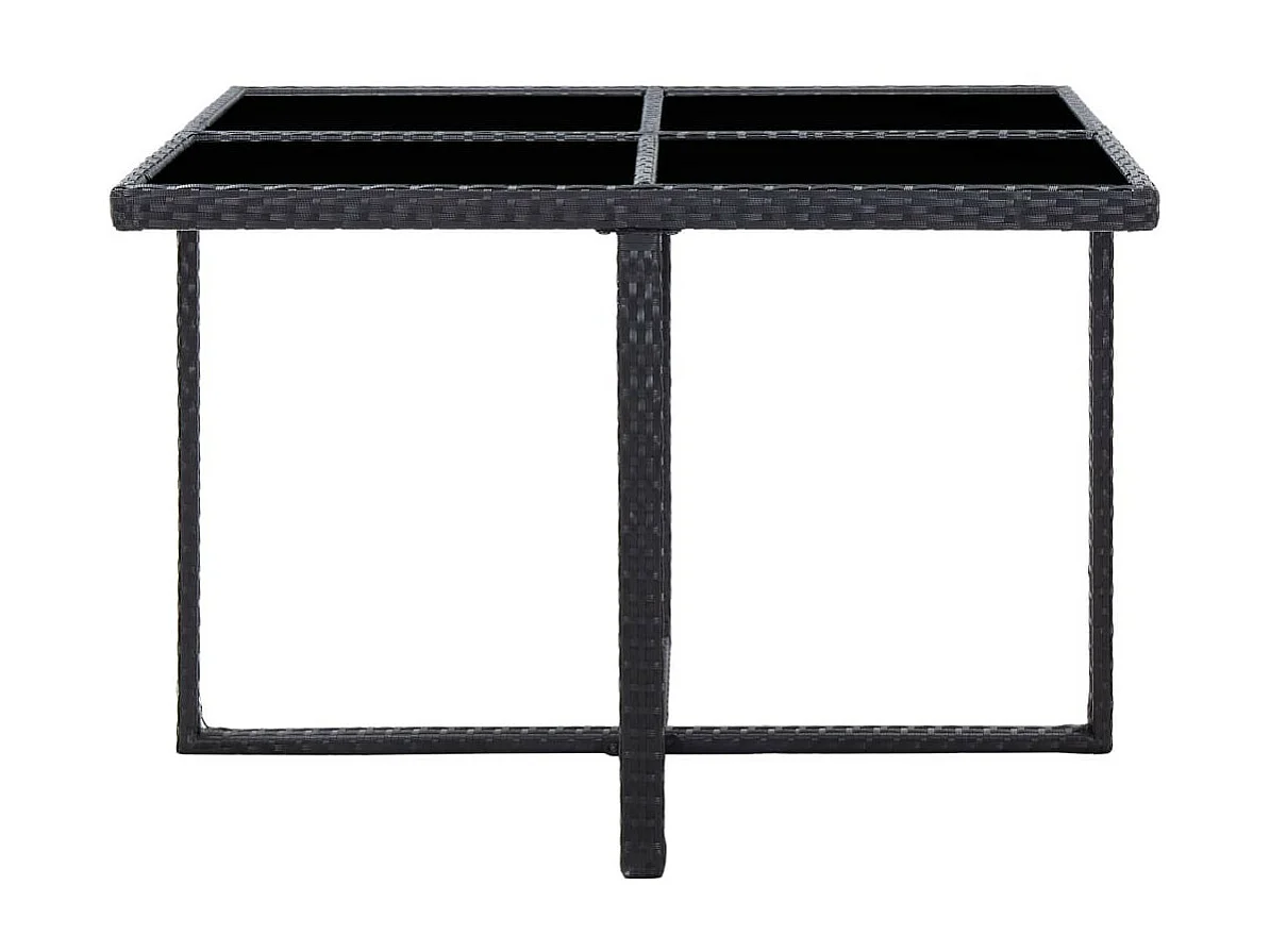 Salon de jardin 5 pcs avec coussins Résine tressée Noir 36