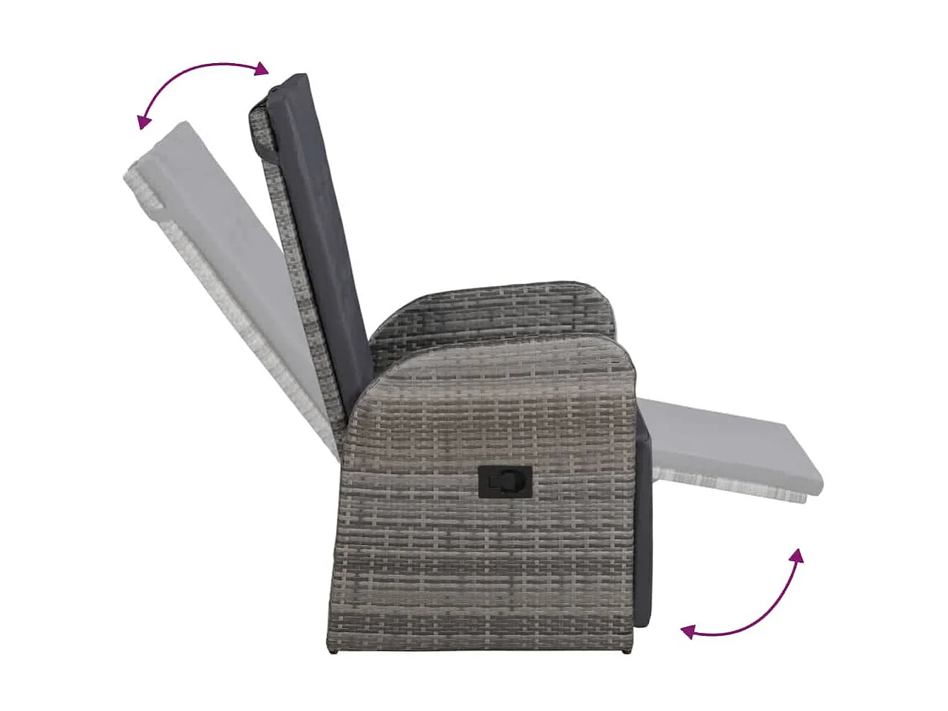 Ensemble de salle à manger de jardin et coussins 9 pcs Gris 2