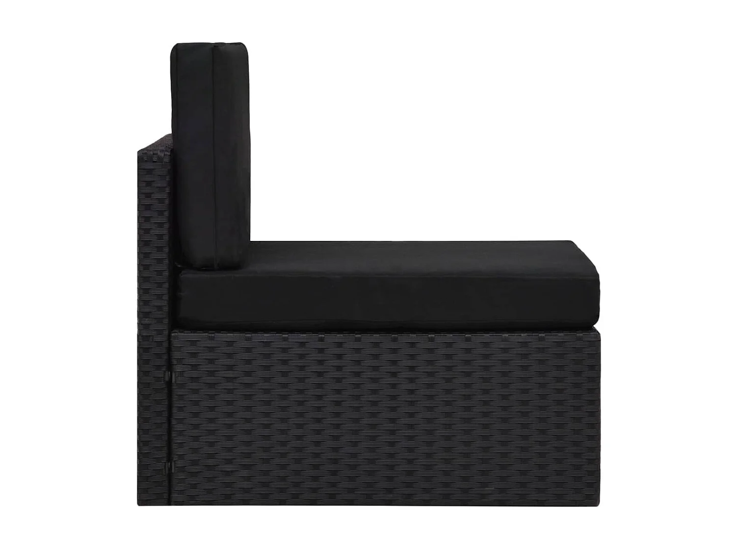 Salon de jardin 6 pcs avec coussins Noir Résine tressée 2