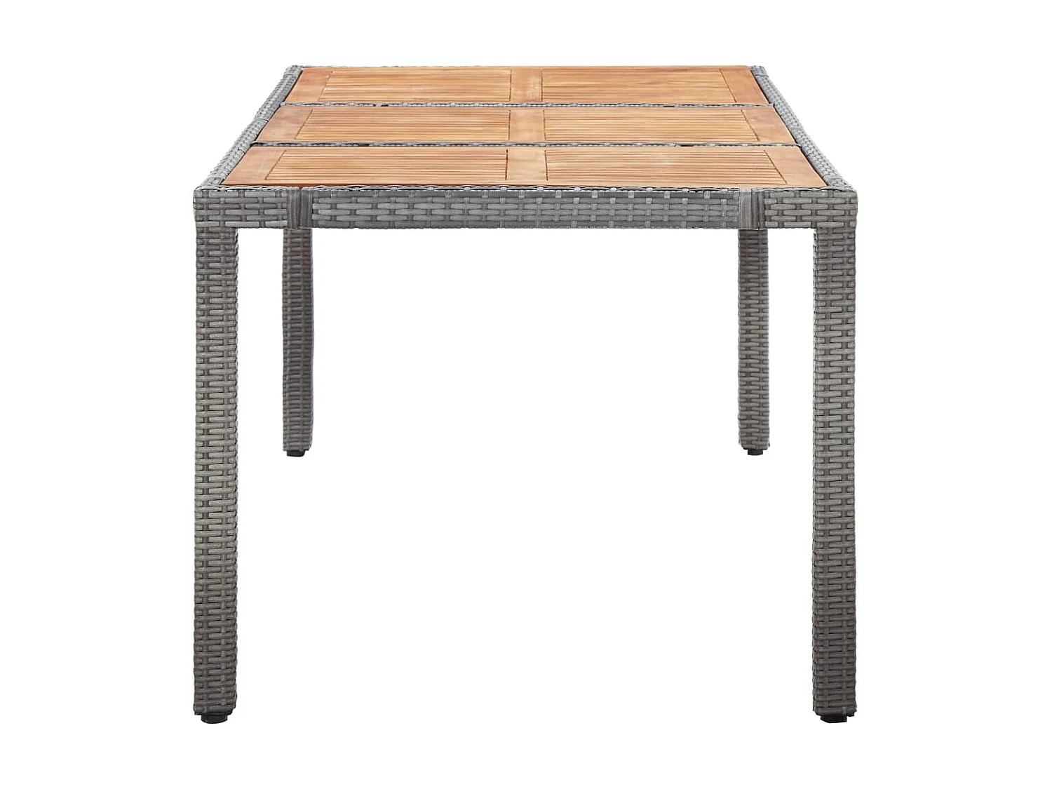 Mobilier à dîner de jardin 9pcs et coussins Résine tressée Gris 2