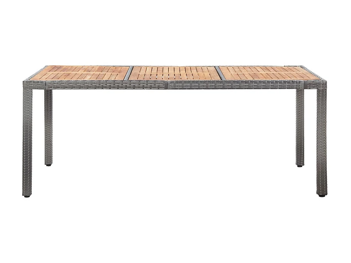 Mobilier à dîner de jardin 9pcs et coussins Résine tressée Gris 2