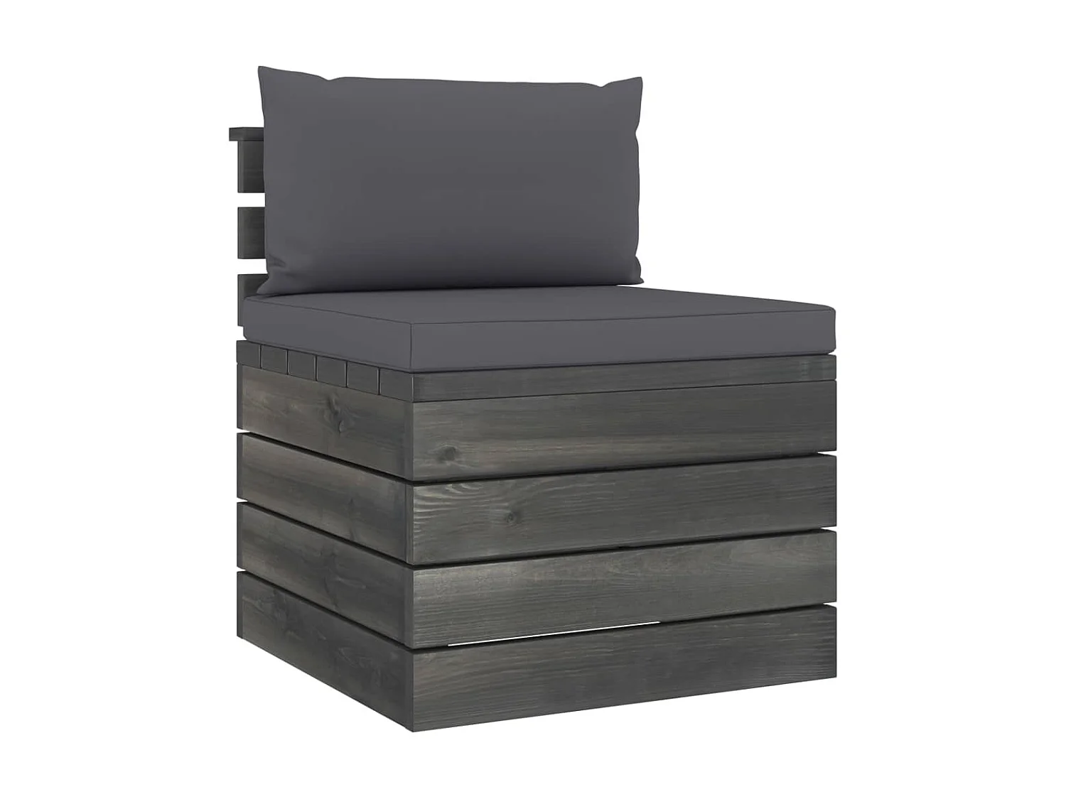 Salon palette de jardin 2 pcs avec coussins Bois de pin massif