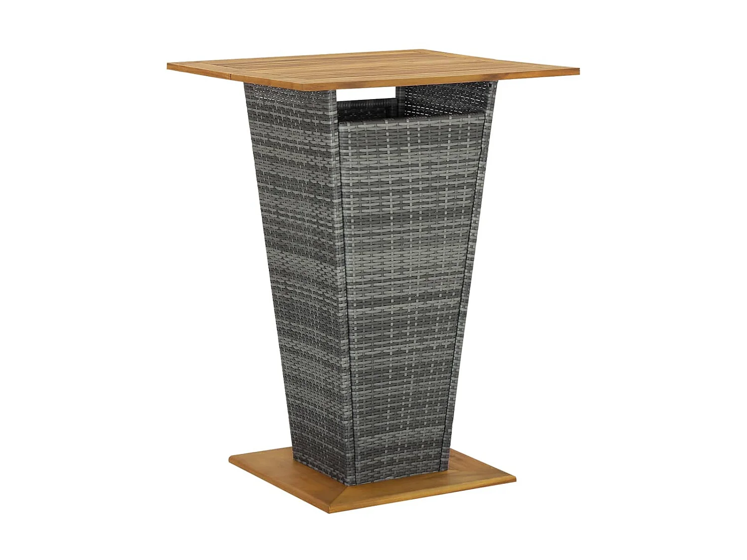 Ensemble de bar de jardin 9 pcs et coussins Résine tressée Gris 3