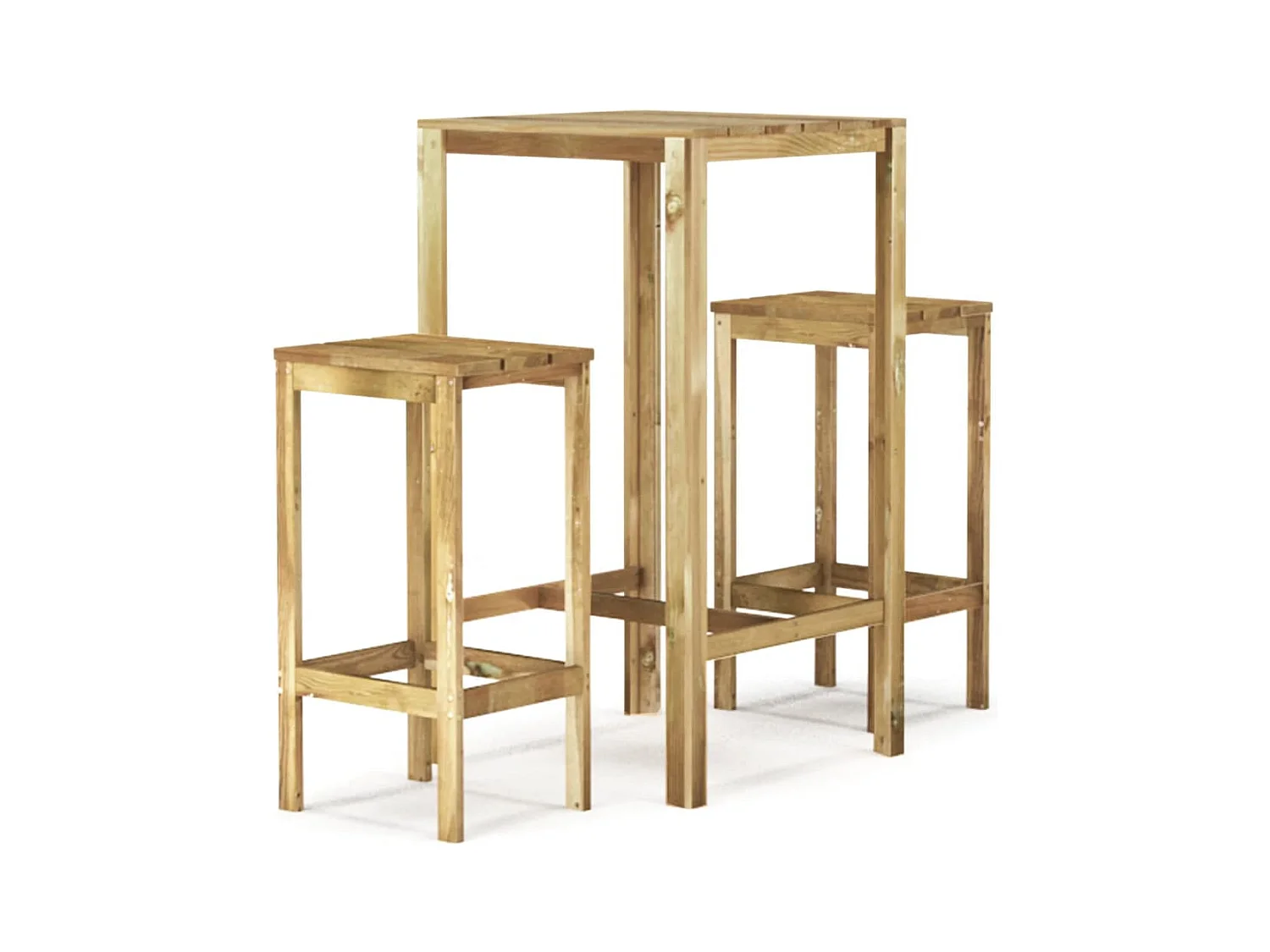 Meubles de bar de jardin 3 pcs Bois de pin imprégné
