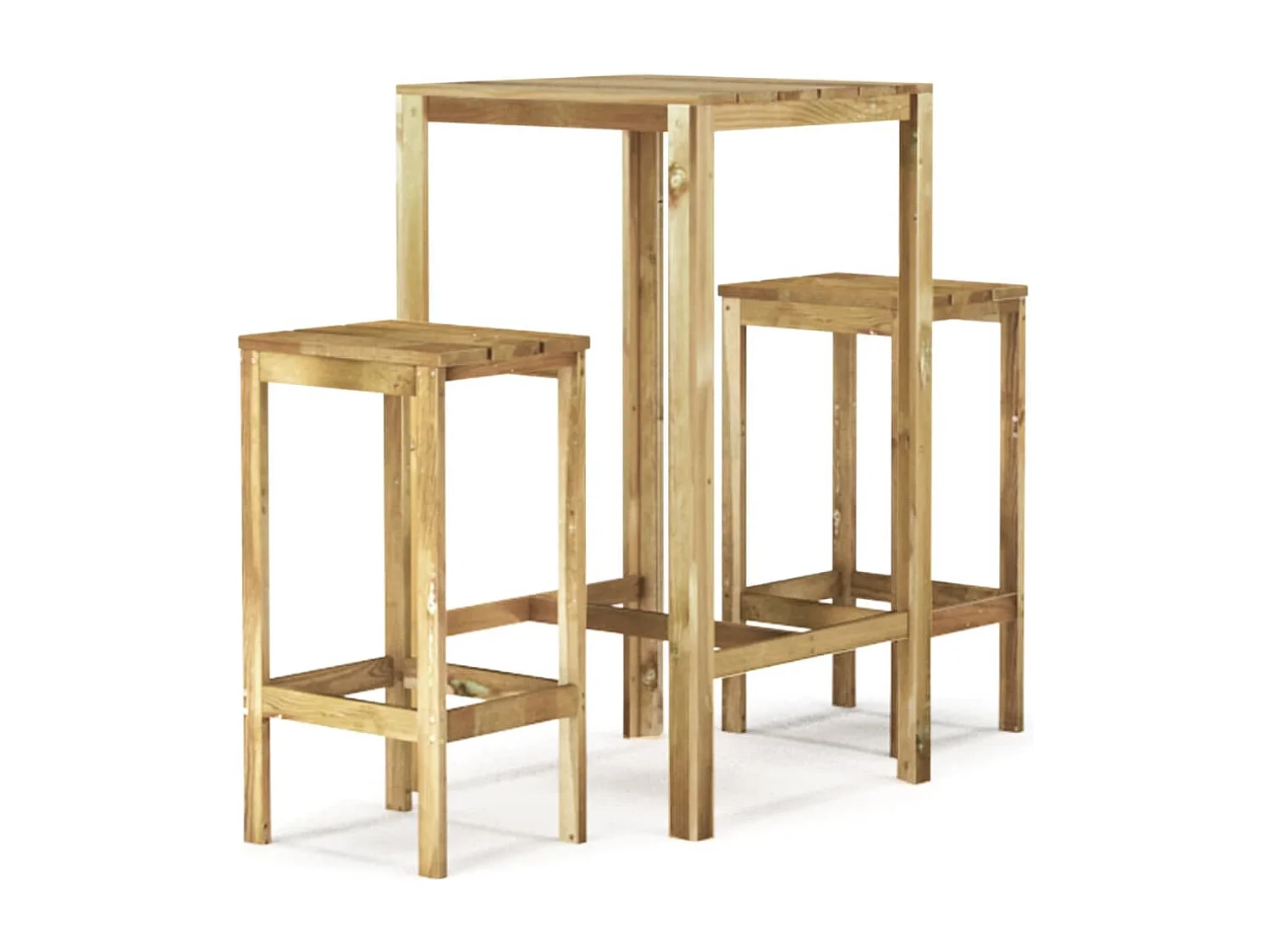 Meubles de bar de jardin 3 pcs Bois de pin imprégné