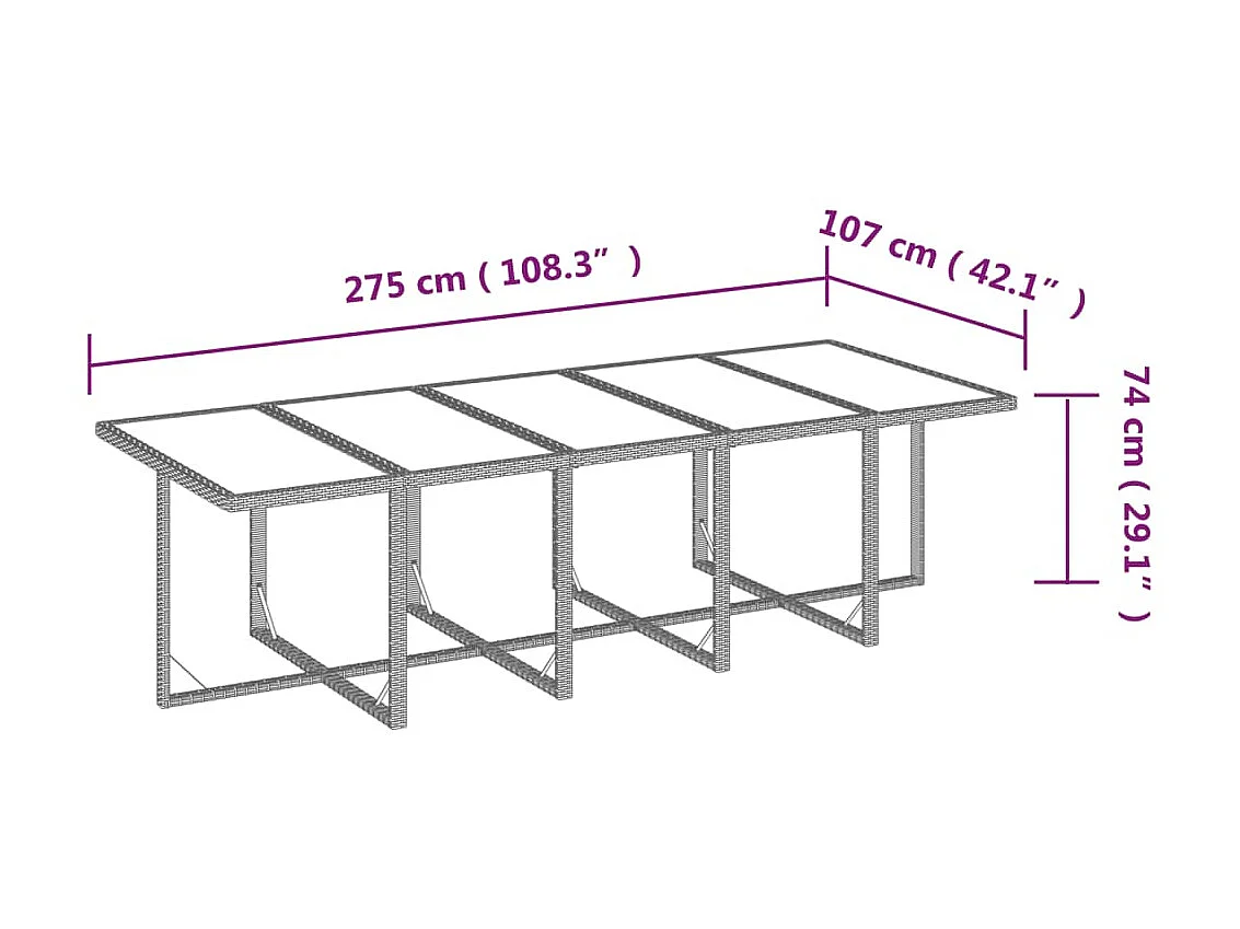 Ensemble à dîner de jardin coussins 11 pcs Résine tressée Noir