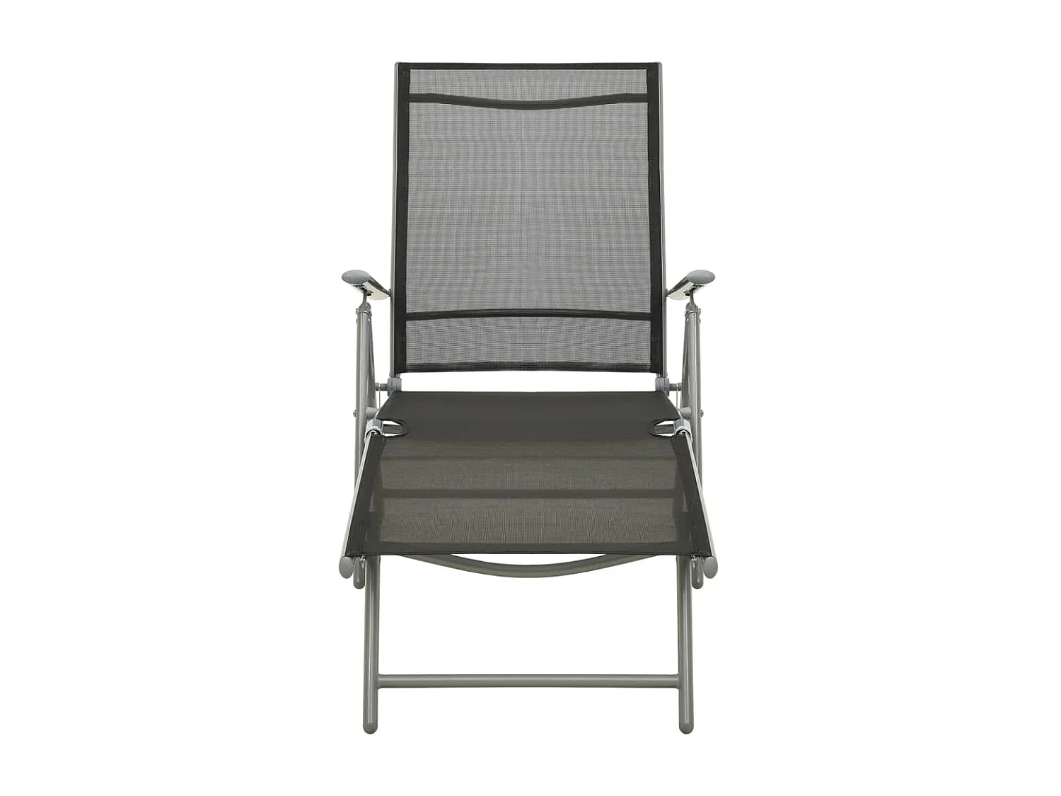 3-delige Loungeset textileen en aluminium zilverkleurig