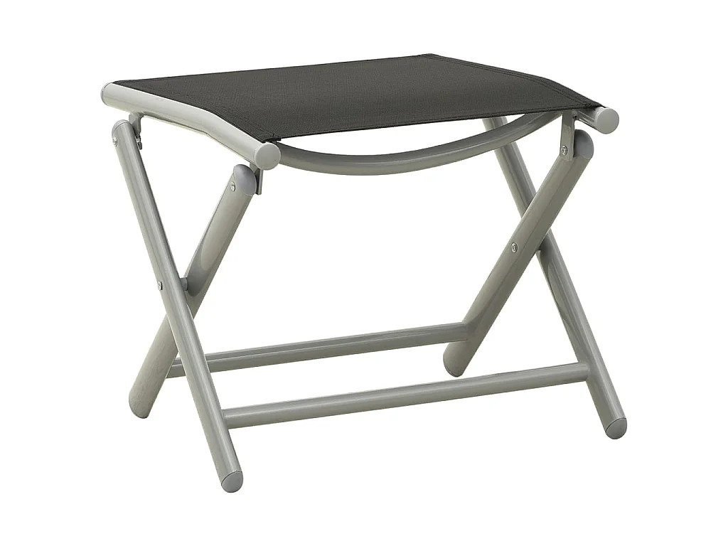 3-delige Loungeset textileen en aluminium zilverkleurig