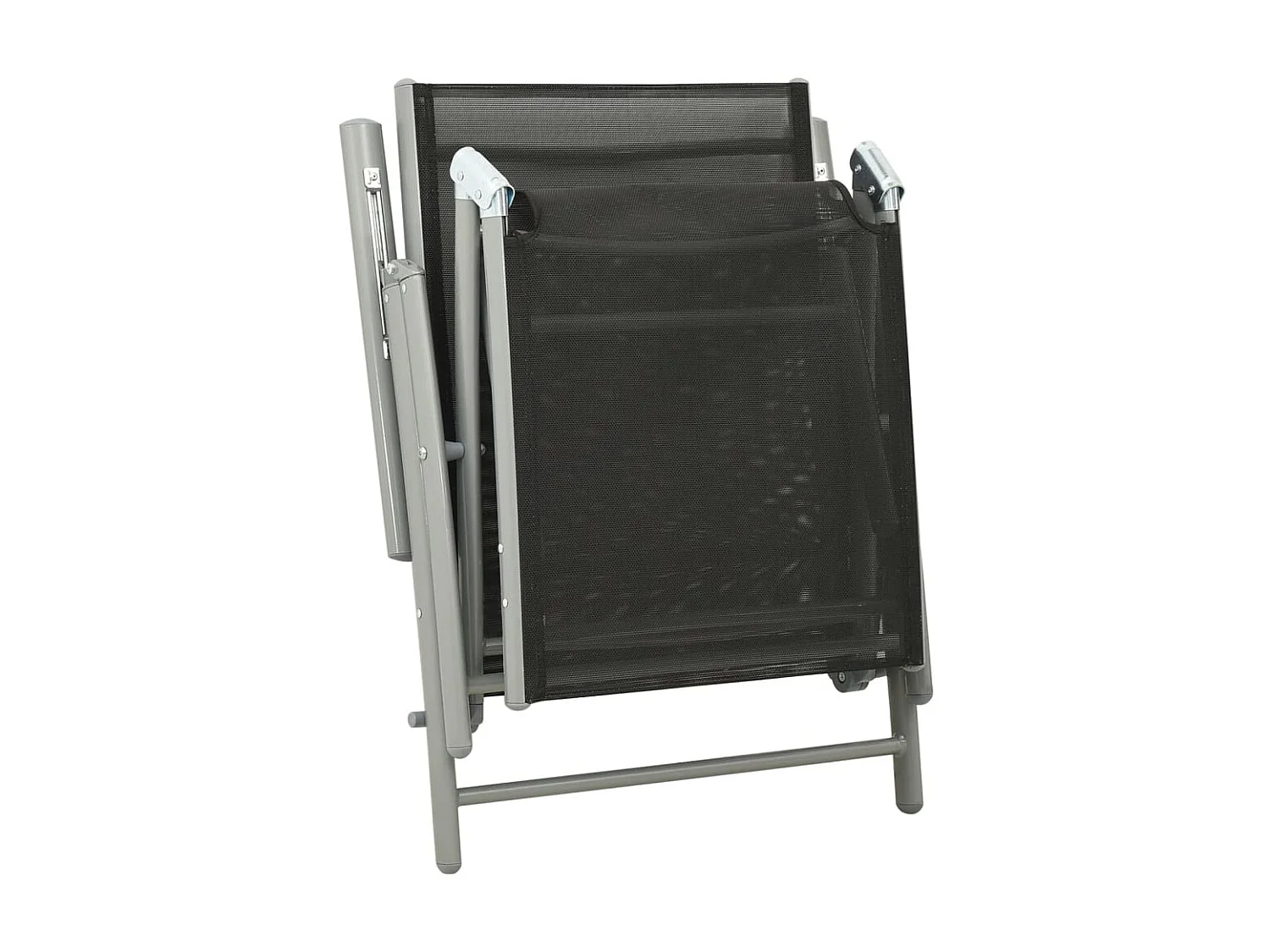 Salon de jardin 3 pcs Textilène et aluminium Argenté