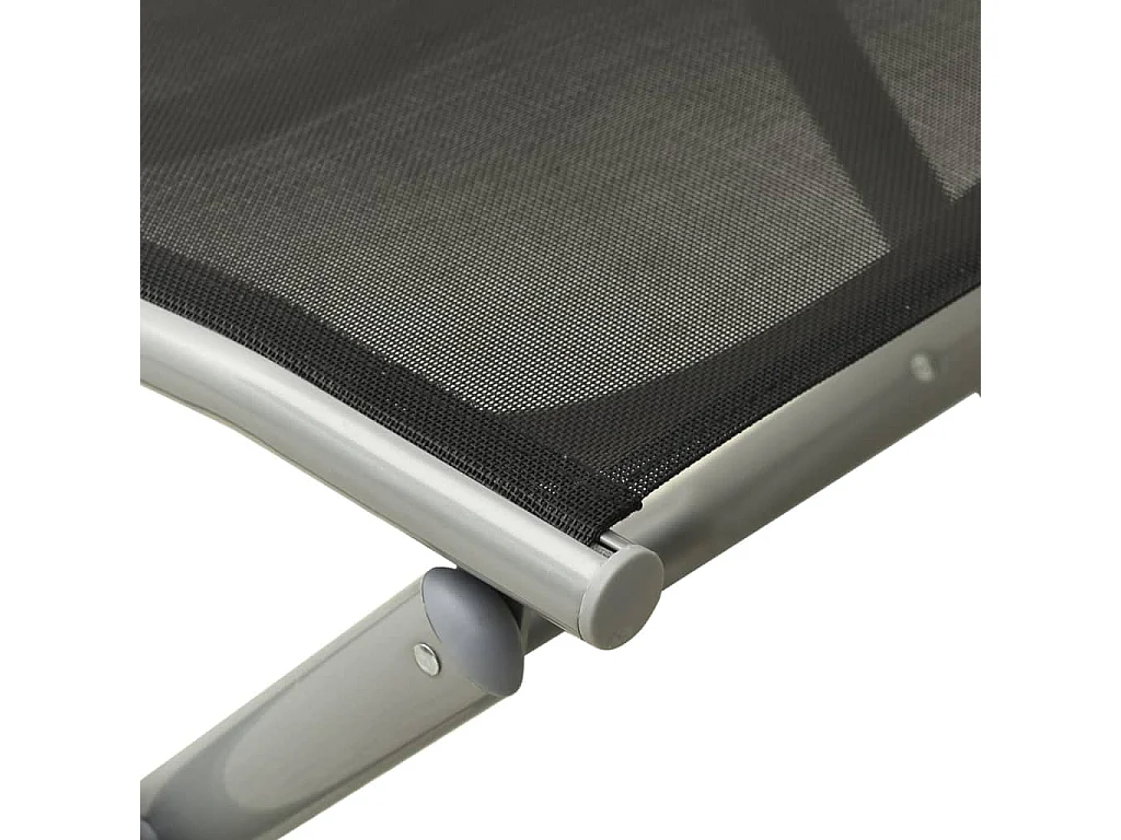 Salon de jardin 3 pcs Textilène et aluminium Argenté